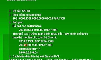 Biểu Diễn Địa Chỉ IPv6 (Chuyên Đề Đào Tạo IPv6 – Phần 1)